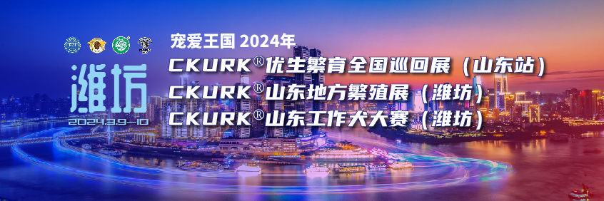 宠爱王國(guó)2024年CKURK®优生繁育全國(guó)巡回展（山(shān)东站）、山(shān)东地方繁殖展（潍坊）、山(shān)东工作犬大赛（潍坊）报名通知